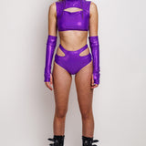 Luxe Violet Cutout Rave Top