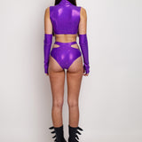 Luxe Violet Cutout Rave Top