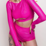 Luxe Pink High Waist Shorts