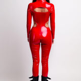 Domina Red Cutout Vinyl Costume