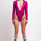 Leotardo escotado Luxe Rose