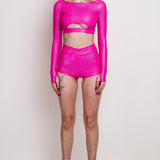 Luxe Pink High Waist Shorts