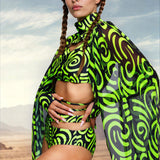 Futura Green Cutout Rave Shorts