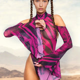 Hazard Teardrop Leotard