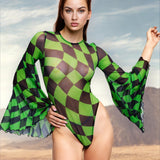 Endgame Mesh Bare Back Leotard