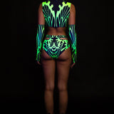 Wild Green Cutout Rave Top