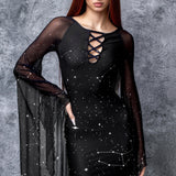 Written In The Stars Lace Up Gown Dress
