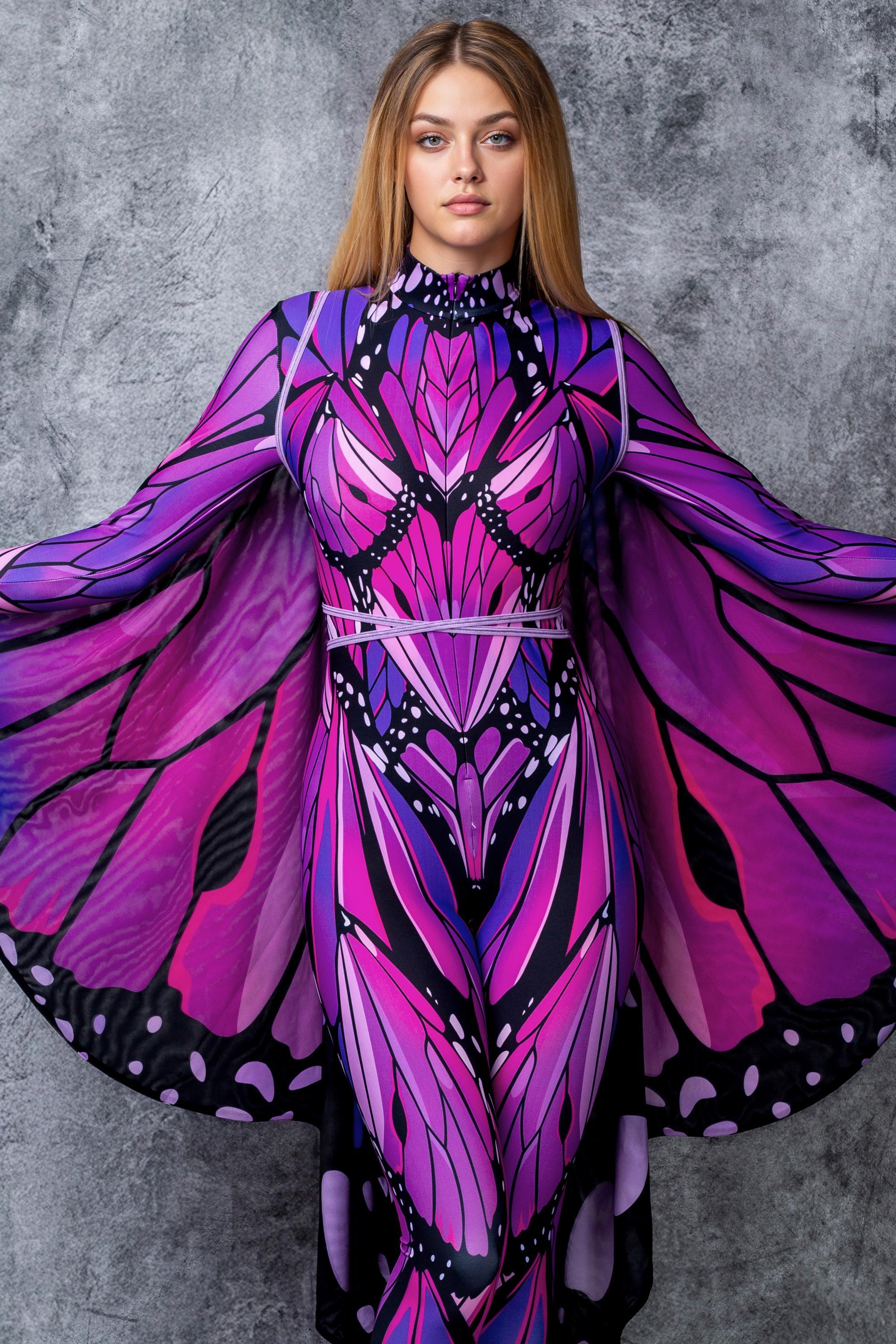 purple butterfly dress up HalloweenCostumes.com 6/9 Months Girl Infant Purple Butterfly Costume