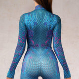 Cyber Scale Blue Costume