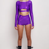 Luxe Violet Long Belt Top