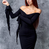 Morticia Trumpet Dress