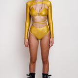 Pantalones cortos Luxe Amber lisos HW
