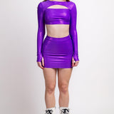 Luxe Violet Short Skirt