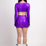 Luxe Violet Short Skirt