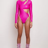 Luxe Pink Split Leotard