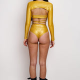 Pantalones cortos Luxe Amber lisos HW