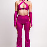 Luxe Rose Buckle Tie Top
