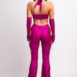 Luxe Rose Buckle Tie Top