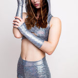 Holo Serpent Hooded Belt Top