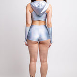 Matt Holo Ruched High Waist Shorts