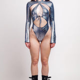 Silver Nymph Necktie Bodysuit