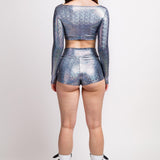 Holo Serpent Long Belt Top