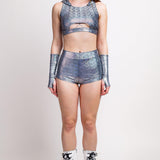 Holo Serpent High Waist Shorts