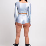 Matt Holo Long Belt Top