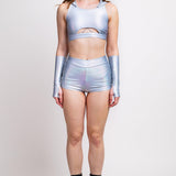 Matt Holo Ruched High Waist Shorts