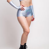 Matt Holo Ruched High Waist Shorts