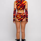 On Fire Cutout Rave Shorts