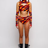 On Fire Cutout Rave Shorts