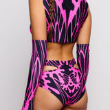 Wild Pink Cutout Rave Top