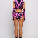 Wild Pink Cutout Rave Top