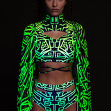 Zero Green Cutout Rave Set