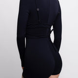 Blackout Open Heart Romper