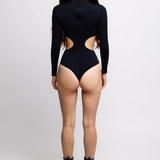 Blackout Side-Cutout Leotard