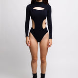 Blackout Side-Cutout Leotard