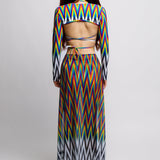 Chromatic Mesh Duster Skirt