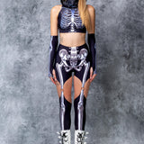 Silver Bones Garters Leggings