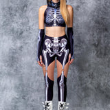 Silver Bones Garters Leggings