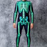 Green Skeleton Male Costume