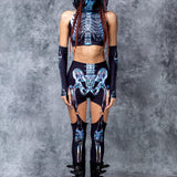 Glass Skeleton Sleeveless Rave Top