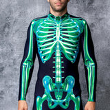 Green Skeleton Male Costume