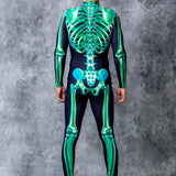 Green Skeleton Male Costume