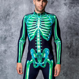 Green Skeleton Male Costume